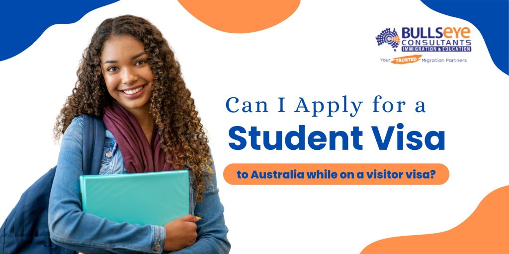 Can I apply for a student visa to Australia while on a visitor visa?